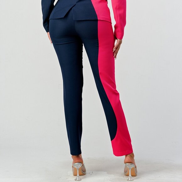 Executive Two Tone Buttoned Pant (Pant Only) - Picture 2 of 4